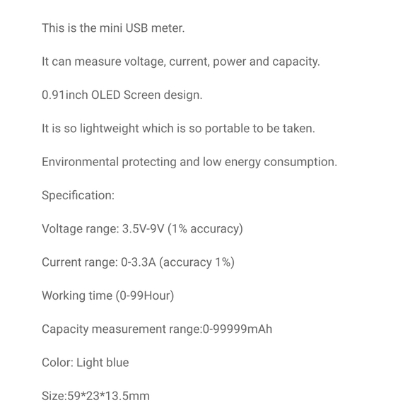 5/$25 USB current voltage capacity tester voltage tester mobile battery detector - Picture 4 of 10